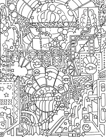 Pinball Doodle Coloring Page